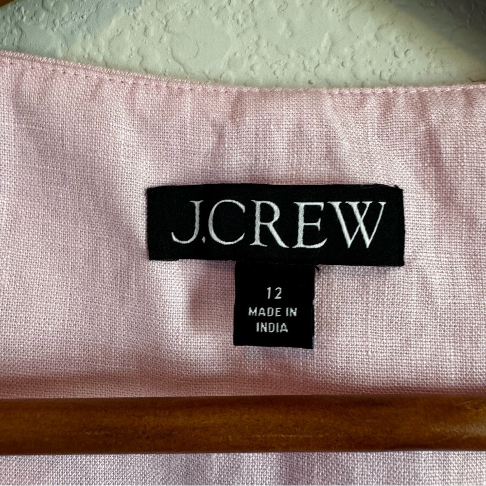 J. Crew Women's Light Pink Scoopneck Linen Blend Vest Size 12 - Picture 5 of 9